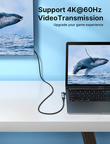 USB-C Verlängerungskabel mit 90 Grad Stecker und Buchse