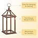 Romadedi Farmhouse Wood Candle Lantern - 12