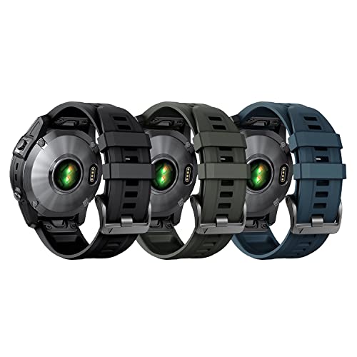 Bracelet Quickfit 26mm silicone sport de remplacement pour Fenix 7X 6X Pro 5X Plus Enduro 2