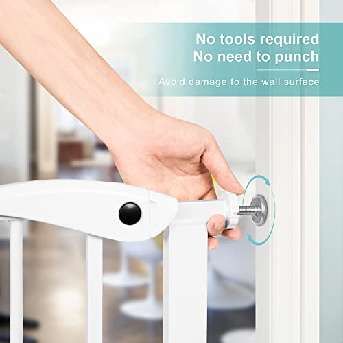 Baby Gate For Stairs, 29.9" High Safety Pet Gates For Dogs, Fits Between 25.5" And 28.3", Easy Walk Safety Gates For Baby, Easy Install Pressure/Hardware Mounted Dog Gates For House Indoor #TOP1