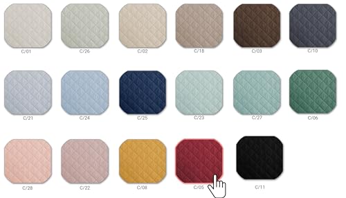 Milica Gepolsterter Bezug kompatibel mit IKEA Friheten Ecksofa | Waschbarer Schutz in elegantem Design | Für Linke oder rechte Chaiselongue geeignet | Für Haustiere und Kinder geeignet | Farbe Rot