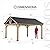 Sunjoy Wood Gazebo 11 x 13 ft. Outdoor Patio Premium Cedar Frame Gazebos with Matte Black Steel Gable Hardtop Roof for Garden, Backyard Shade, Black Roof + Natural Wood Frame