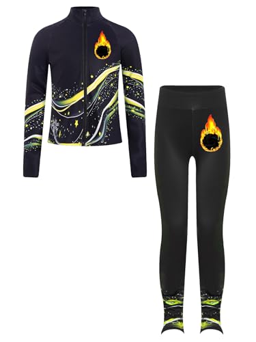 Catálogo de Ropa de Hockey sobre hierba para Niña para comprar hoy. 50 Jugaoge Traje De Entrenamiento Térmico Para Niñas, Chaqueta De Patinaje Artístico De Manga Larga Con Cuello Alto, Camisa Térmica Y Pantalón Largo Forrado De Polar, Amarillo...