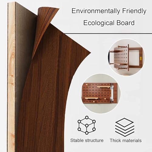 Panneau perforé de rangement combiné marron 60x40 cm pour cache-panneaux électriques muraux