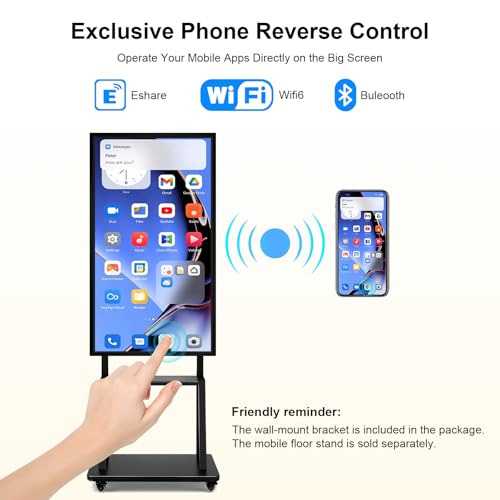 Image of 49 inch Smart Board - 8-Core 8K Android 12, RK3588 Chip, 8GB+64GB, Eshare Wireless Mirroring with Phone Control, for Classroom Teaching, Live Streaming, and Office Meetings (Board Only)