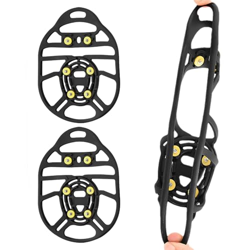 Zapatos de goma antideslizantes, antideslizantes para montañismo de invierno, para carreteras nevadas, antideslizantes para botas, crampones de invierno, para caminar sobre nieve, cubiertas