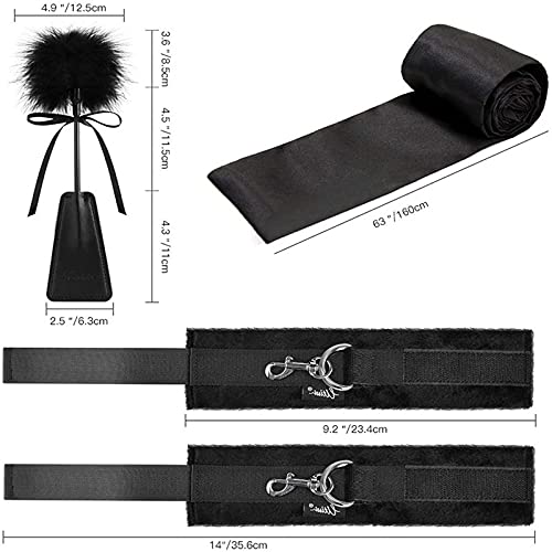 Generic Bdsm Sex Bed Bondage Restraints Kit Toys Sex Things Accessories For Adults Couples Kinky Sex Tie Downs For Women Bed Straps Restraints Sex For Under King Mattress Queen Size Bed Adult Play Sweater-F1 thumb #2