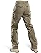 HARD LAND Men’s Waterproof Tactical Pants Ripstop Lightweight Work Cargo Pants with Elastic Waist BDU Khaki Size 36W×30L