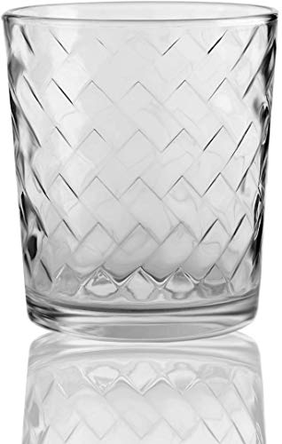 Circleware Chevron Set Of 4 Whiskey Drinking Glasses Glassware For Water, Beer And Bar Liquor Dining Decor Beverage Cups Gifts, 4 Count (Pack Of 1) #TOP2