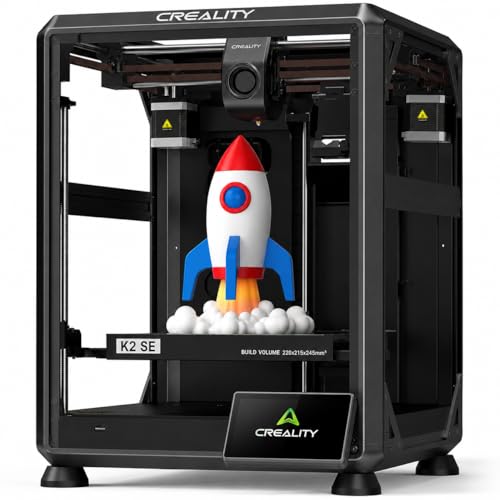 Image of Creality K2 SE 3D Printer, Support Multicolor Printing Needs CFS, 500mm /s High-Speed Printing, Auto Leveling, Vibration Control, Compact Desktop Upgrate 3D Printer, Print Size 220x215x245mm