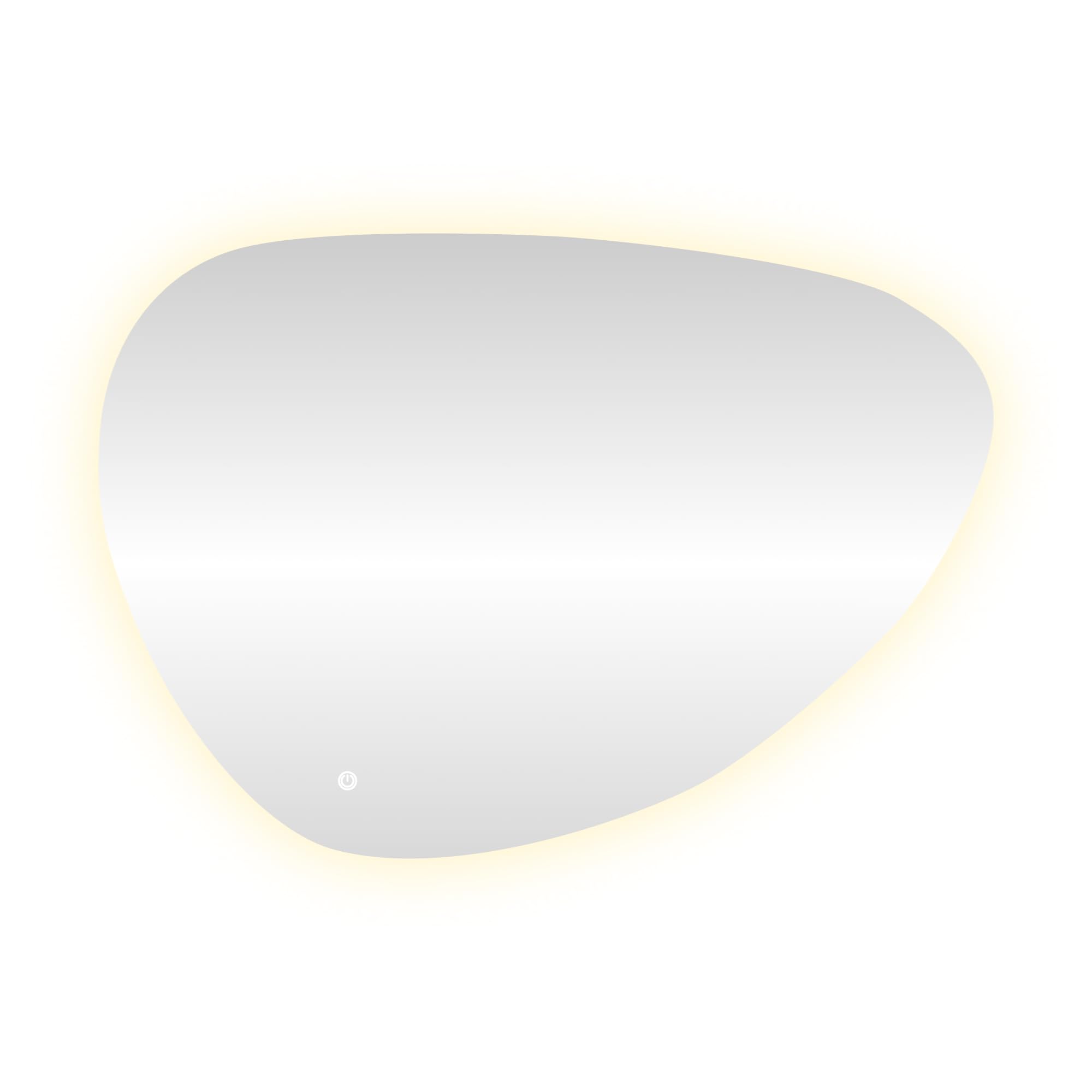 SensaHome Asymmetrische Badkamerspiegel Met LED Verlichting Dimbaar Organische Wandspiegel 2700k 4500k 6400k 50x75 Cm 2367902169