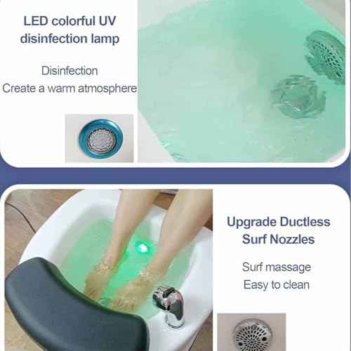 Wanna do kąpieli stóp z ciepłem i masażem – zlew do pedicure do domu i salonu, idealna do kąpieli stóp i relaksu