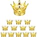 JCHB 12PC Gold Crown Fillable for Small Candy Chocolate, Table Decorations, Party Favors