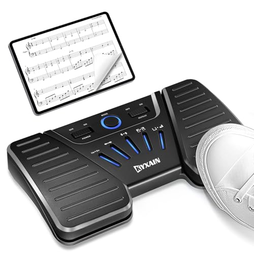 KYXAIN Wireless Page Turner Pedal, Bluetooth Page Turner Pedal for iPad, Rechargeable Bluetooth...