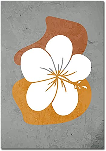 YHJK Art Poster Plant Muurkunst Muurschildering Abstracte Plant Poster Schilderij Moderne Bloemenprint Huis Woonkamer… - Afbeelding 5