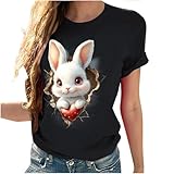 Photo Gallery camicetta a maniche corte da donna con stampa coniglio t-shirt girocollo t-shirt per feste vestibilità classica top pasqua primavera estate camicetta manica corta kawaii, nero , xxxl Photo Gallery camicetta a maniche corte da donna con stampa coniglio t-shirt girocollo t-shirt per feste vestibilità classica top pasqua primavera estate camicetta manica corta kawaii, nero , xxxl
