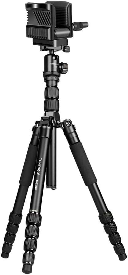 TONYBOO Aluminum Shooting Tripod with Gun Clamp,Heavy Duty Hunting Tripod for Rifle with 360° Rotation Ball Head,Rifle Shooting Saddle Clamp for Shooting Sticks
