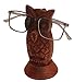 CRAFKART Owl Eyeglass Holder for Desk | Wood Spectacle Holder | Brown Color | Tabletop Countertop Accessories | Home Office Desk Supplies | Home Office Decor | Great Valentine’s Day Gift