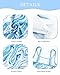 Ghteas Girls Swimsuit 2 Pieces Bikini Set Blue Split Bathing Suit Adjustable Shoulder Straps Cute Swimwear Water Sports Fashion Swimming Suits for Tween Girl 11-12 Years