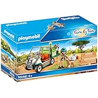 PLAYMOBIL Family Fun Veterinario de Zoo con Coche Médico, A