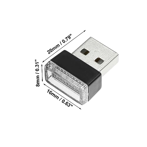 Mini luz LED USB blanca para interior de auto 5 piezas miniatura 4