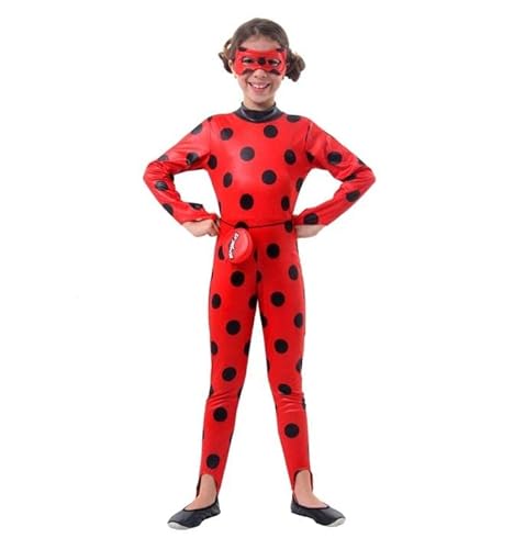 Fantasia Ladybug Infantil Original Miraculous Com Pochete M 5-8