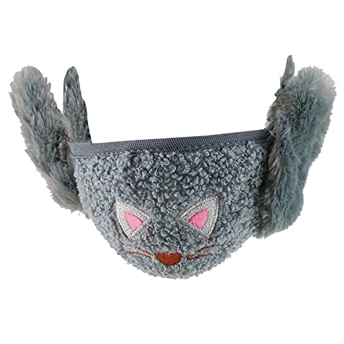 Image of Trendy Apparel Shop Kids Winter Animal Face Breathable Cat Mask & Earmuffs