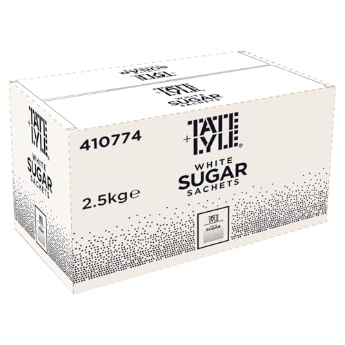 Image of Tate & Lyle White Sugar Sachets – 1000 × 2.5 g Single‑Serve Sachets (Total 2.5 kg) | Pure Cane Granulated Sugar – Vegan, Halal, Kosher, Just-Sweet