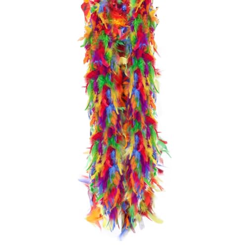 Uposao Federboa Weihnachtsboa, 200CM Bunt Federboa Flauschige Straußenfeder Halloween Handwerk Hochzeitsdekoration Girlande Federschal Damen Mädchen...