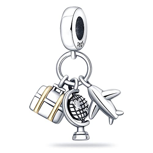 Ciondolo a forma di aeroplano, in argento Sterling 925, compatibile con braccialetti Pandora