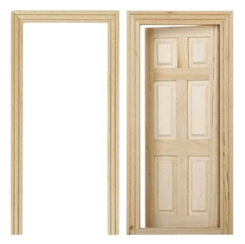 JUNENTER 1:12�X�P�[�� 1/12 �~�j�Ƌ� �~�j�n�E�X ���h�� �ؐ� 6�p�l���h�A �t���[���Z�b�g�t�� DIY�V�[�� �z�[���Ƌ� �N���t�g�A�N�Z�T���[