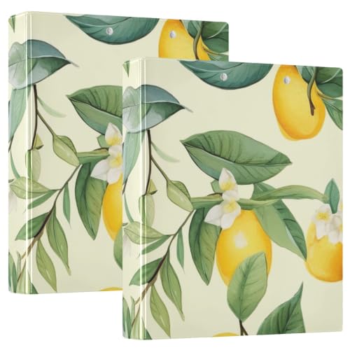 Classeur 3 anneaux jaune citron pour éviter les feuilles volantes à l'école