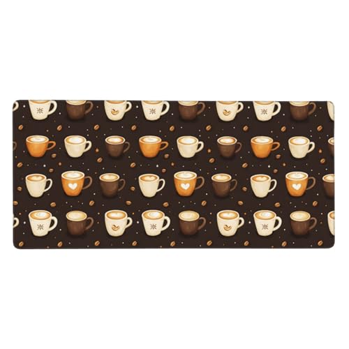 Tapis de souris de jeu grand format café pour installer un coin bureau chaleureux et cosy