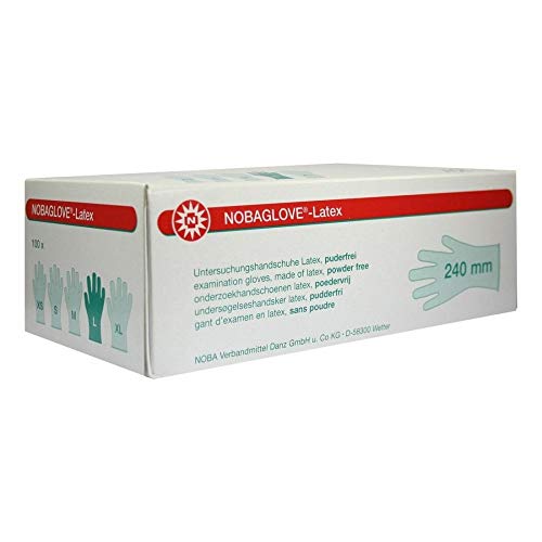 Preisvergleich Produktbild NOBAGLOVE Latex Unters.Handsch.puderfrei Gr.L 100 St