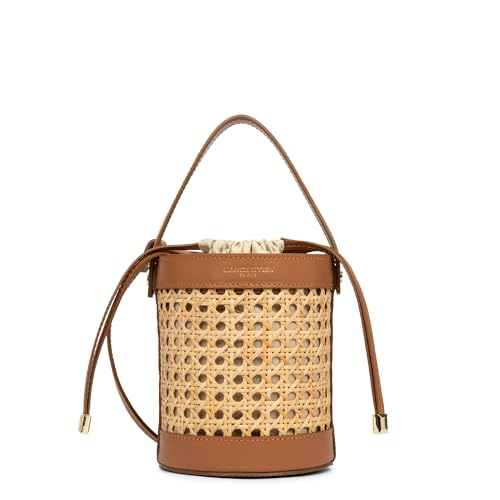 Sac seau Lancaster en authentique cannage rotin ajouré