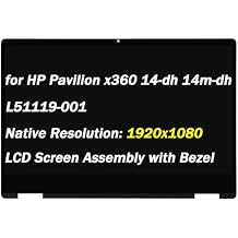Replacement for HP Pavilion x360 14-dh 14m-dh 14m-dh0003dx 14m-dh1003dx Digitizer 14-DH0008CA 14-DH1008CA 14m-dh0001dx 14m-dh1001dx L51119-001 FHD 14.0" LCD Touch Screen Display Assembly