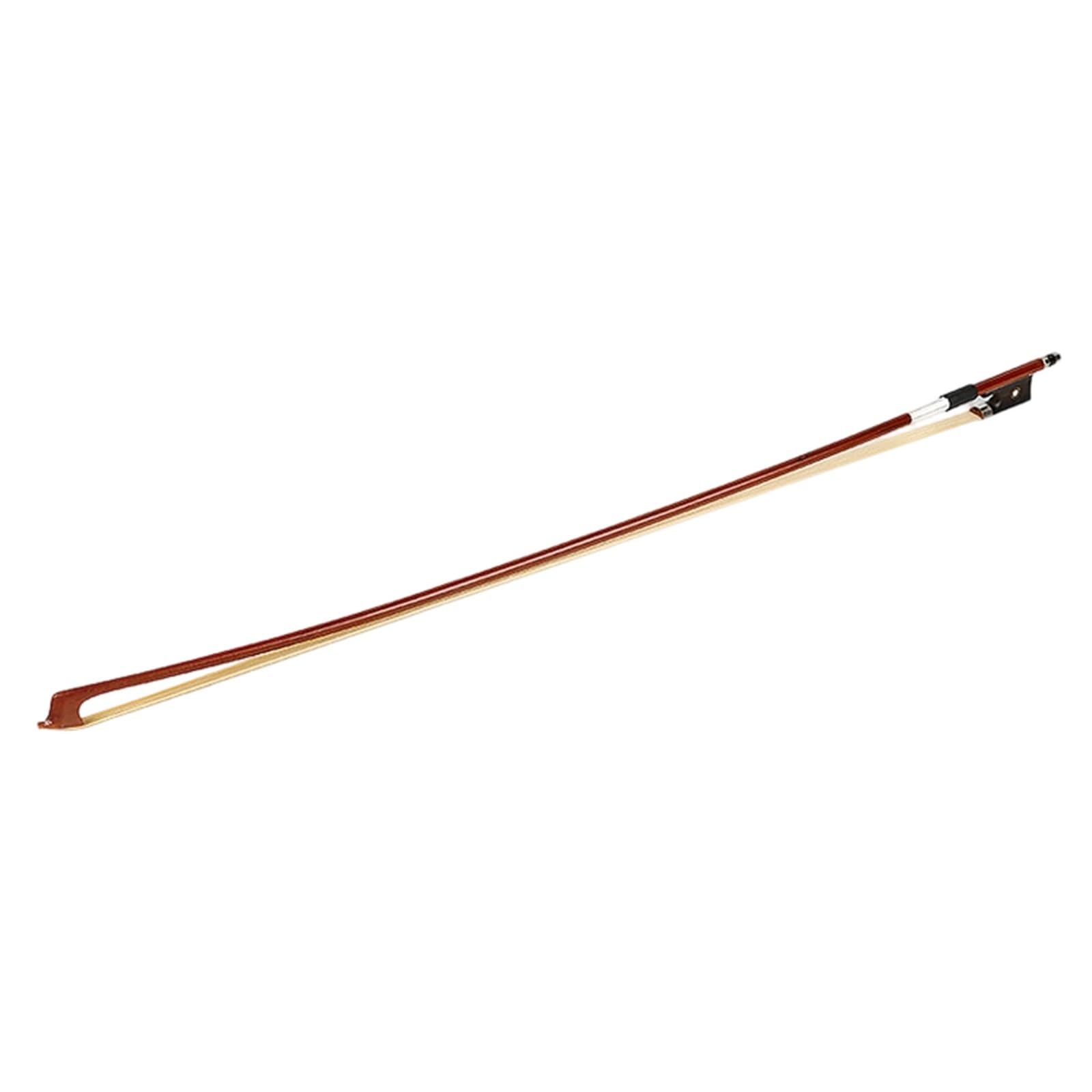 Musikliebhaber Geigenbogen Handgefertigter Mittlerer Achteckiger Violinbogen Aus Silberdraht 4/4 3/4 1/2 Natürliches Rosshaar Rotes Sandelholz(1/10)