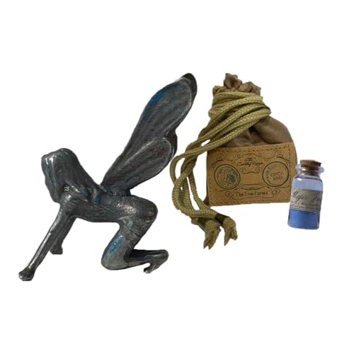 The Iron Fairies VITA Fairy of The Dirt Collectors Blue Cast Iron Figurine