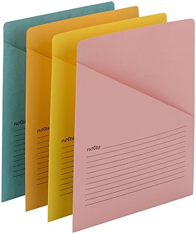 Smead Organized Up Notes Slash File Jacket, Letter Size, Assorted Colors, 12 per Pack (75427)