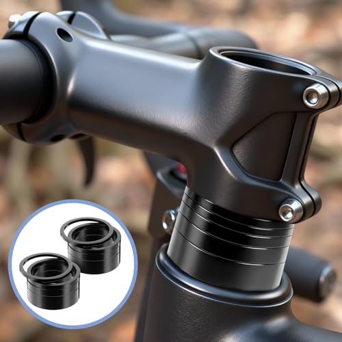 8 Stück Fahrrad Vorbau Spacer Ahead Spacer 1 1/8 Zoll Fahrrad Lenker Space Aluminium Fahrradlenker Abstandshalter Bike Headset Spacers Lenkererhöhung Distanzscheiben für MTB Rennrad-2mm/3mm/5mm/10mm
