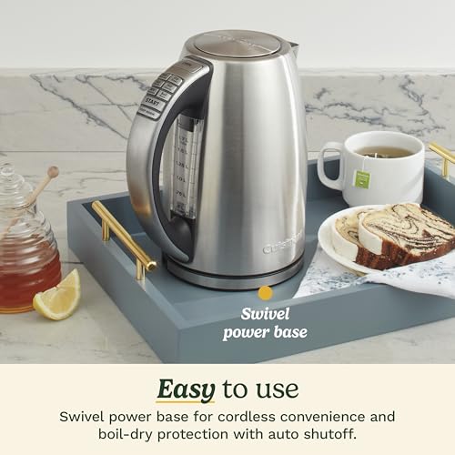 Cuisinart PerfecTemp 1.7-Liter Electric Kettle, Cordless Electric Tea Kettle, 1500W for Fast Heat-Up, 6 Preset Temperatures, 30-Minute Keep Warm, Stay Cool Nonslip Handle, CPK-17P1 by Cuisinart - Image 6