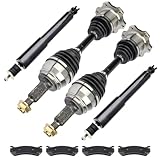 SCITOO Front Left Right CV Axle Brake Pad Strut Shock Set 60-3316 37149F NCV12183 for Chevrolet for GMC Silverado 1500 Sierra 1500 5.3L 4.3L 4.8L 6.0L