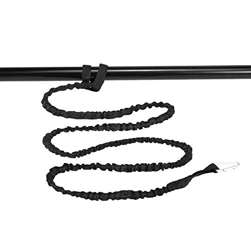 KKmoon Trela ​​de caiaque de 1,5 m Elastic Paddle Vara de pesca Corda de segurança com mosquetão Ace