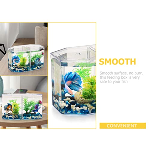 1Pc Mini Clear Acrylic Fish Tank Small Betta Fish Tank Desktop Fish Bowl Decorative Goldfish Tank Aquarium Micro Landscape Box For Small Fishes #TOP1