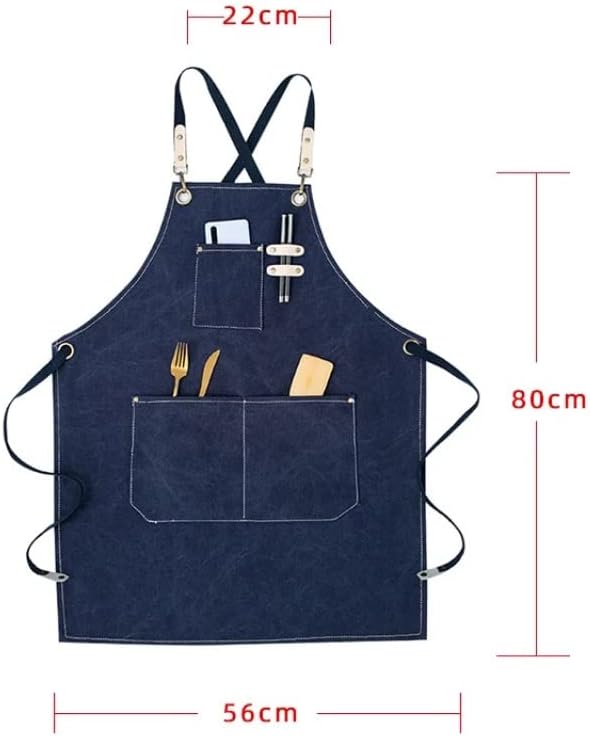 Canvas Kitchen Aprons For Woman Men Chef Work Apron Grill Restaurant Bar Shop Cafes Beauty Nails Studios Uniform
