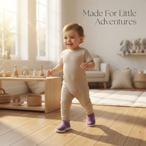 Image of Infant Shoes for Baby Boys & Girls | Musical Sound Walking Shoes | First Walker Shoes for Toddlers | Lightweight Breathable Knit Sneakers | Soft Sole Comfortable Slip On Shoes for Newborns, Babies & Kids