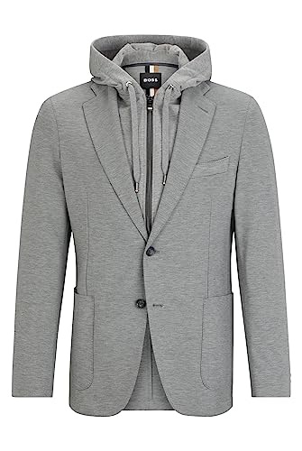 BOSS Herren C-Hanry-J-Hoodie-233 Slim-Fit Kapuzen-Sakko mit Reißverschluss...