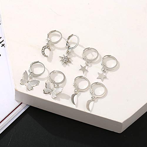 Image of Shining Diva Fashion Stylish Combo Metal Earrings for Women and Girls