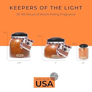A cheerful giverorange cinnamon clove 34oz papa scented candle jar with lid keepers of the light 155 hours of burn time gift for women orange  urban country home decor