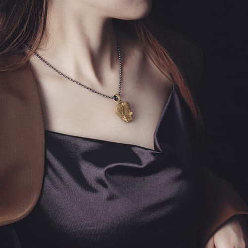 Coppertist.Wu Rattlesnake Clip Pendant Necklace Snake Viking Amulet Pressable Fidget Jewelry For Men Women Birthday  thumb #6